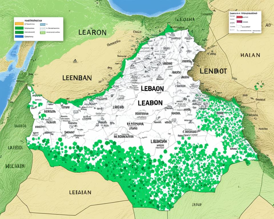 توزيع السكان في لبنان