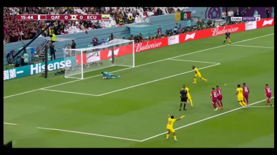 اهداف مباراة قطر والاكوادور الهدف الأول قطر ضد الأكوادور 0:2 الشوط الأول